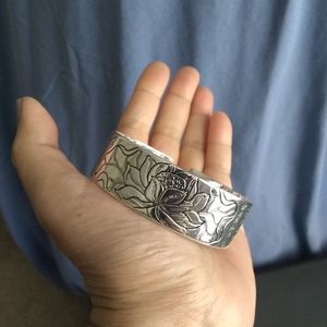 Lotus and Heart Sutra Cuff